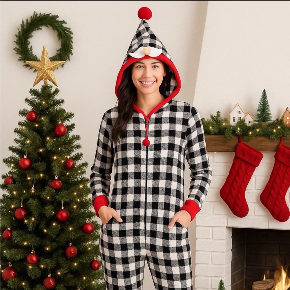 PJ Essentials Elf Hooded Holiday Pajama S